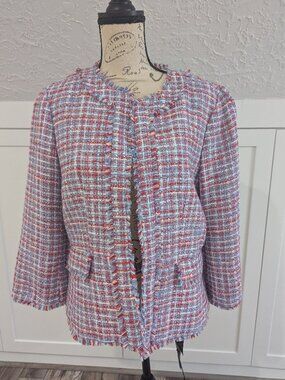 Ann Taylor Loft Tweed Cropped Jacket